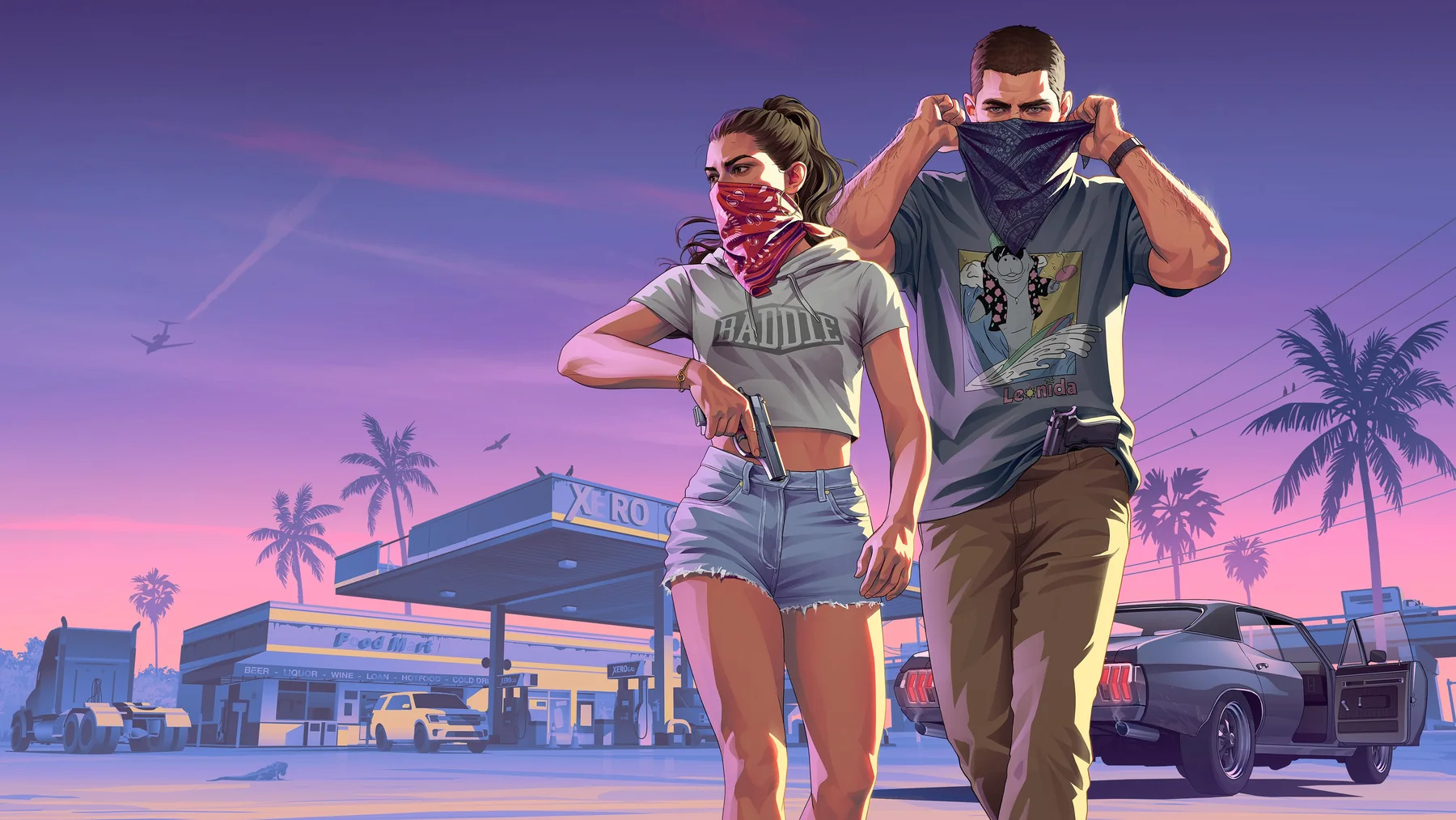 GTA VI: Jason и Lucia во время ограбления