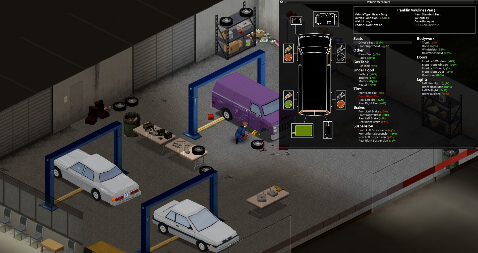 Автомобиль в Project Zomboid